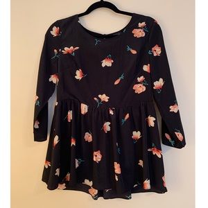 MM Couture Floral Peplum Top